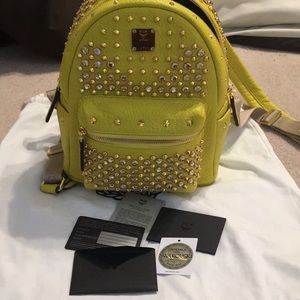 MUST GO!!⭐️MCM⭐️ mini SWAROVSKI CRYSTAL backpack